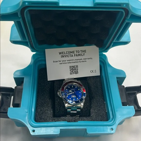Invicta Silver and Blue Dive Watch